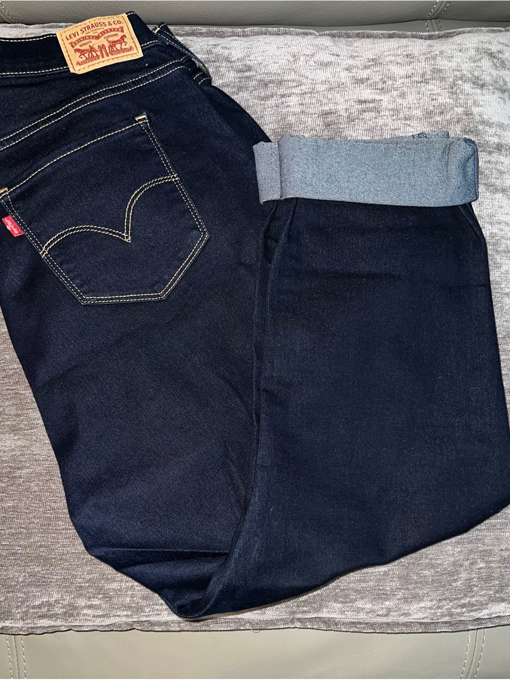 Levi's Women's Dark Indigo Straight Leg Jeans